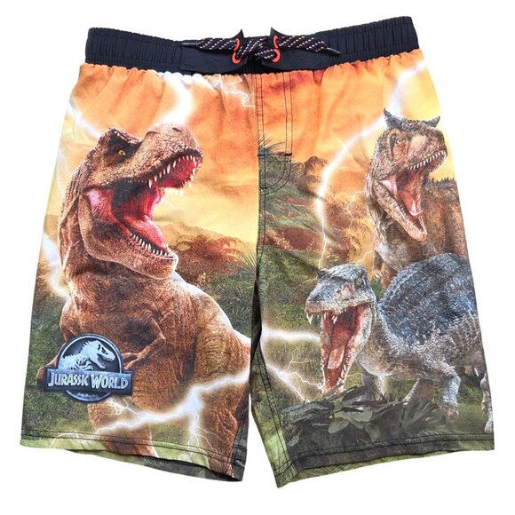 Jurassic World Boys Swim Trunks Size 14/16 With Drawstring with Lining - Picture 1 of 6